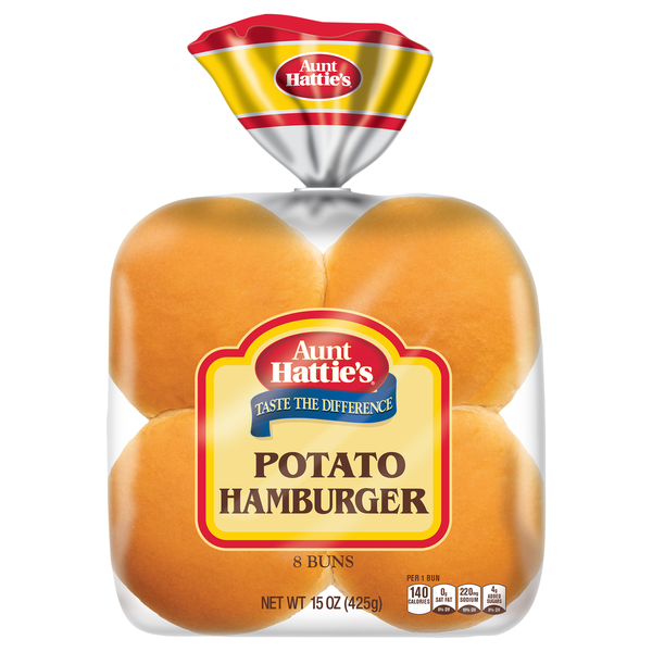 Aunt Hattie's Potato Hamburger Enriched Buns