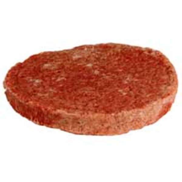 Frozen Ground Beef Hamburger Slider Patties - 8/1 (2 oz), 80/20, IQF - 10 lbs
