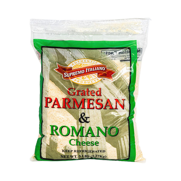Supremo Italiano - Grated Parmesan/Romano Cheese Blend - 5 lbs