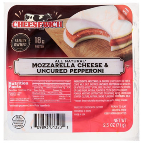 Cheesewich Mozzarella Cheese & Uncured Pepperoni