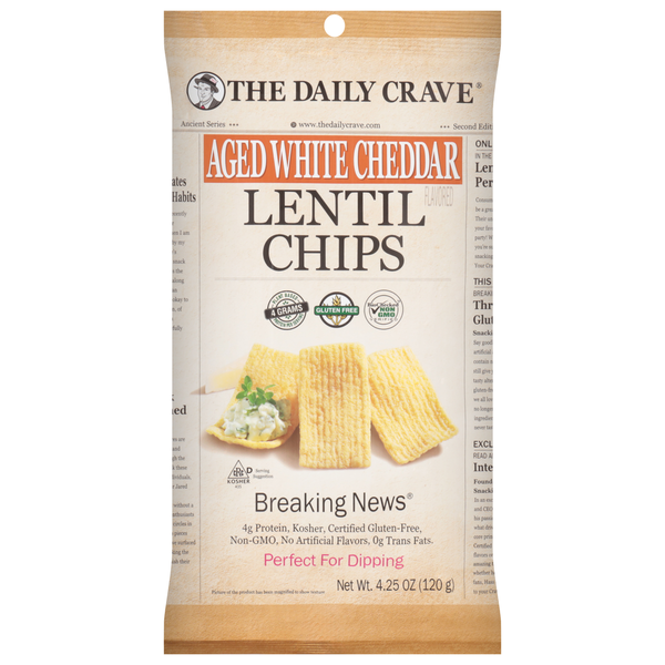 The Daily Crave Aged White Cheddar Lentil Chips