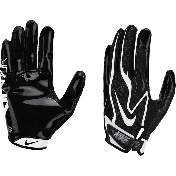 Nike Adult Vapor Jet 9.0 Football Gloves, L - Black/Black/White