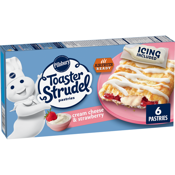 Pillsbury Cream Cheese and Strawberry Toaster Strudel Frozen Pastries