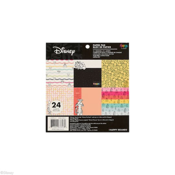 me & my BIG ideas The Happy Planner Disney Winnie the Pooh Scrapbooking Paper Pad, 6 x 6 in