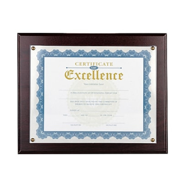 Victory Light 8.5" x 11" Mahogany Light Wood Award Plaque