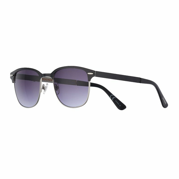 Dockers Men's Antique Metal Club Style Sunglasses - Silver & Black