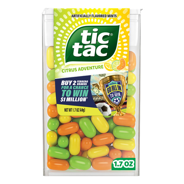 Tic Tac Citrus Adventure, On-the-Go Pocket-Sized Mints, 100 pieces