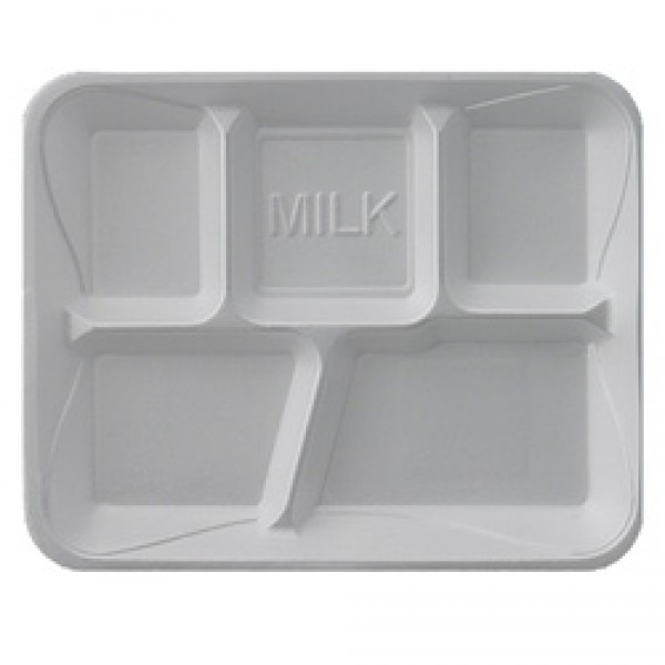 Darnel - 10" Black Plastic Plates, 3-compartment - 125 ct