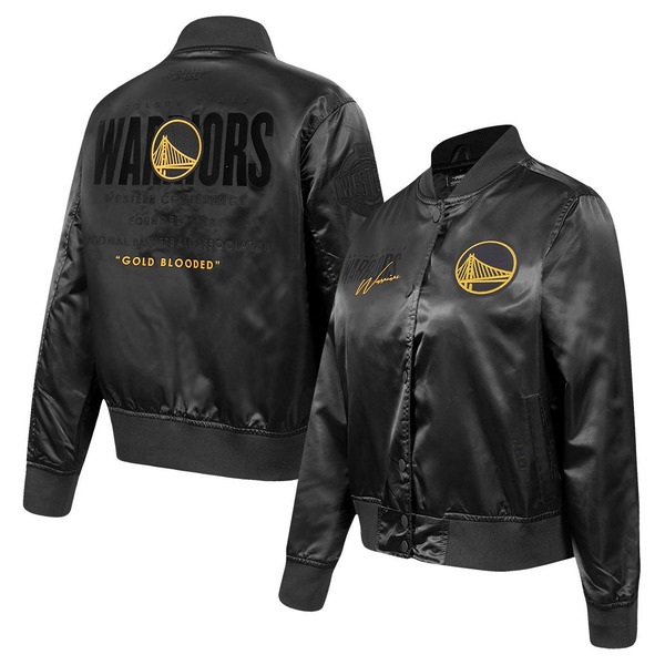 Pro Standard Women's Golden State Warriors Eclipse Satin Jacket, M