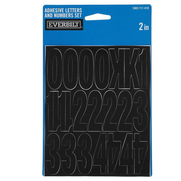 Everbilt 2 In. Black Die Cut Letters And Numbers Mailbox Sticker Set