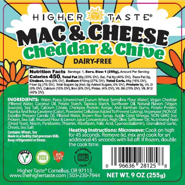 Higher Taste Mac & Cheese – Cheddar & Chive Same-Day Delivery or