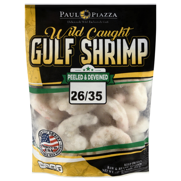 Paul Piazza Wild Caught Peeled & Deveined Gulf Shrimp Same-Day