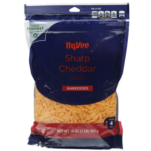 HyVee Sharp Cheddar Shredded Cheese (16 oz) Instacart