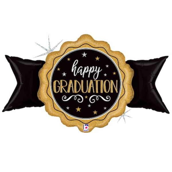 Betallic 39" Gold Happy Graduation Seal Holographic Balloon