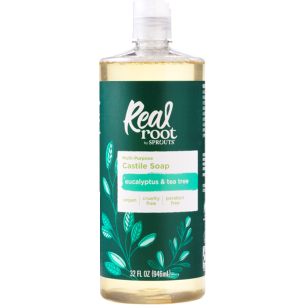 Real Root Eucalyptus & Tea Tree Multi-Purpose Castile Soap Same-Day ...