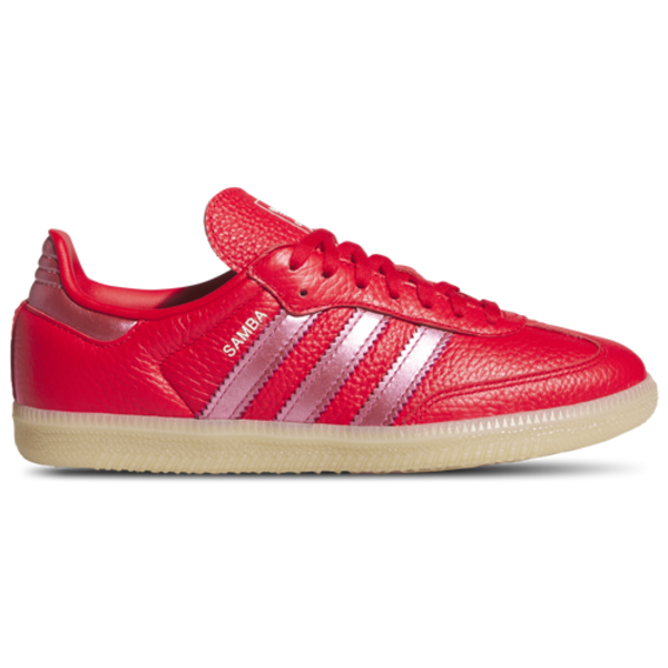 adidas Originals Girls' Samba OG Grade School Running Shoes, Size 6.5 - Collegiate Red/Purple
