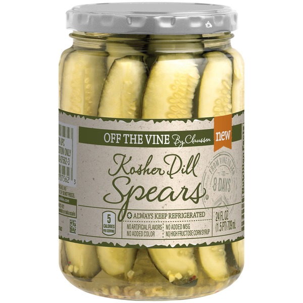 Claussen Kosher Dill Pickle Spears (24 fl oz) from Mariano's Instacart