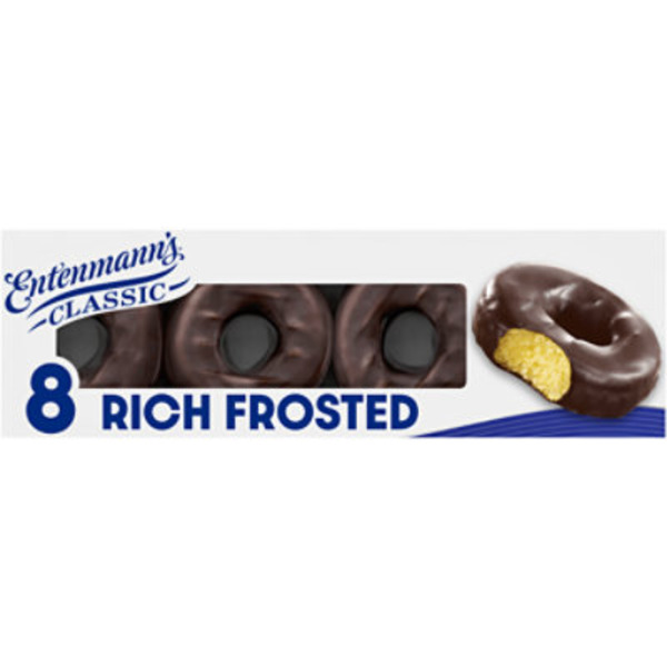 Entenmann's 8 ct, Rich Frosted, Donuts, Dipped Donuts, 15 oz