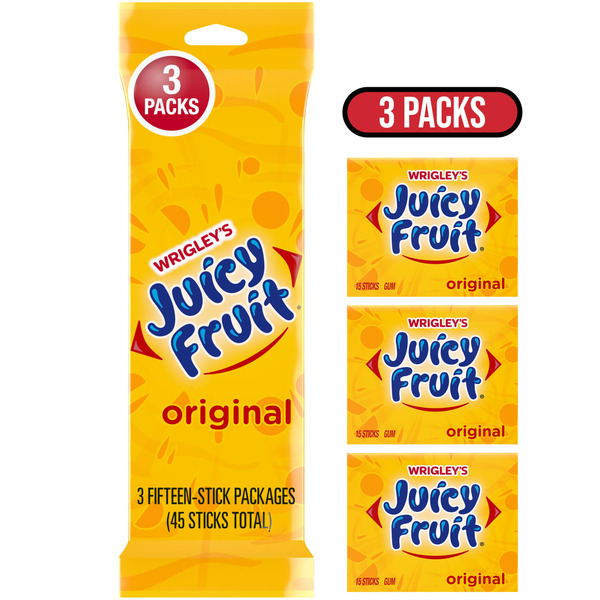 Wrigley's JUICY FRUIT Chewing Gum Value Pack Same-Day Delivery or