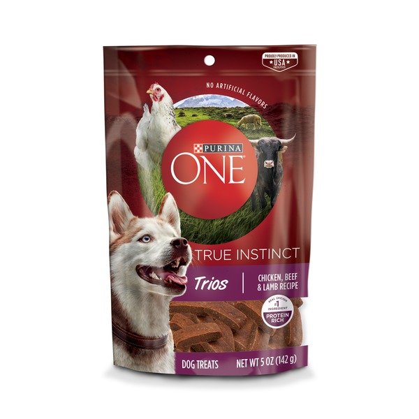 Purina ONE Made in USA Facilities Dog Treats, True Instinct Trios