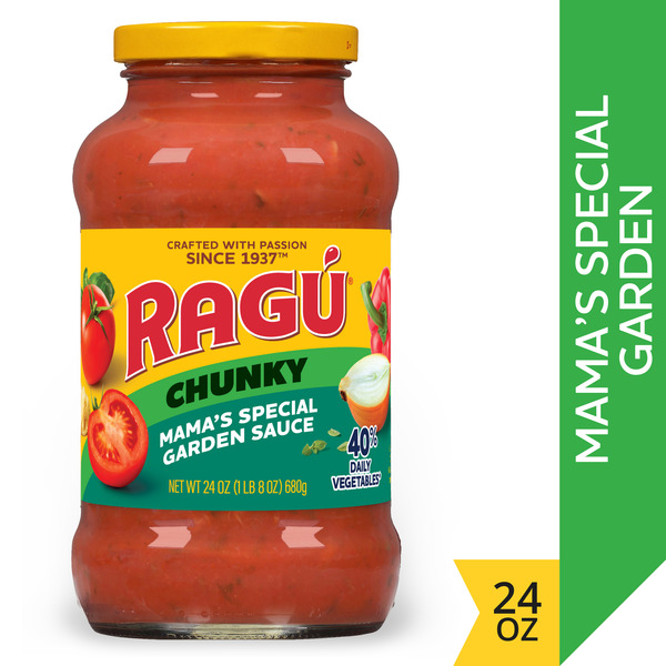 Ragu Chunky Mama's Special Garden Pasta Sauce Diced Tomatoes
