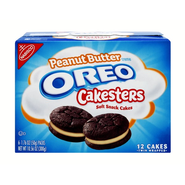 Oreo Nabisco Oreo Cakesters Peanut Butter Creme Soft Snack Cakes 12