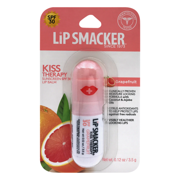 Lip Smacker Kiss Therapy Sunscreen SPF 30 Lip Balm Grapefruit (0.12 oz) Instacart