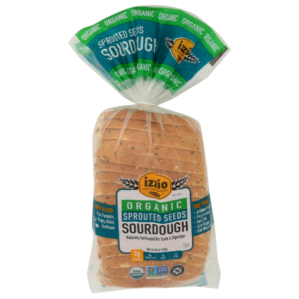 Izzio Izzio Organic Artisan Sandwich Breads Sprouted Seeds — product image