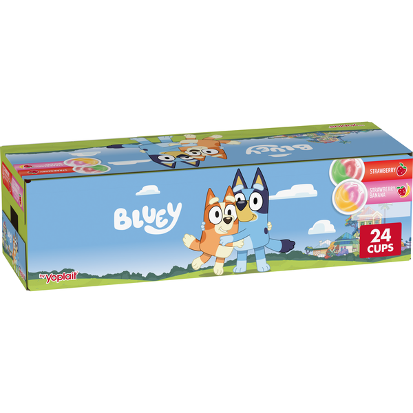 Yoplait Bluey Low Fat Kids Yogurt Cups Variety Pack, 24 Cups Same