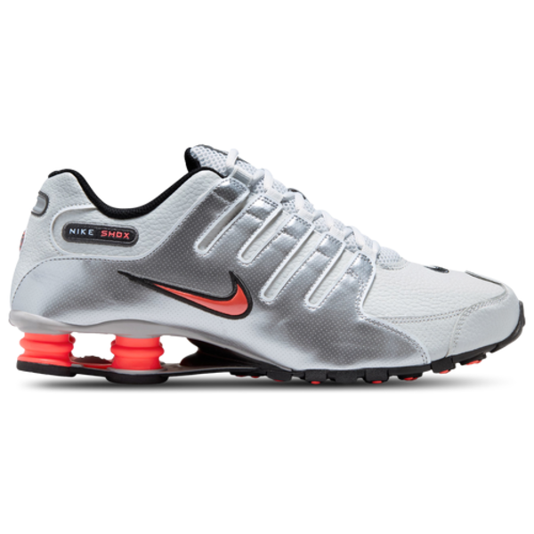 Nike Men's Shox NZ Running Shoes, Size 12 - Silver/Gray/Red