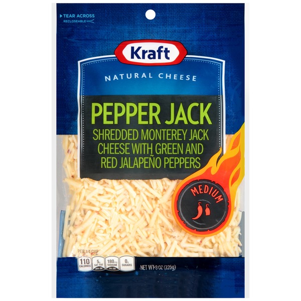 Kraft Pepper Jack Shredded Cheese (8 oz) from Key Food - Instacart