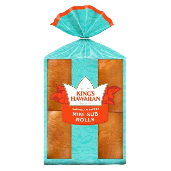 King's Hawaiian Original Hawaiian Sweet Mini Sub Rolls 6PK Same-Day ...