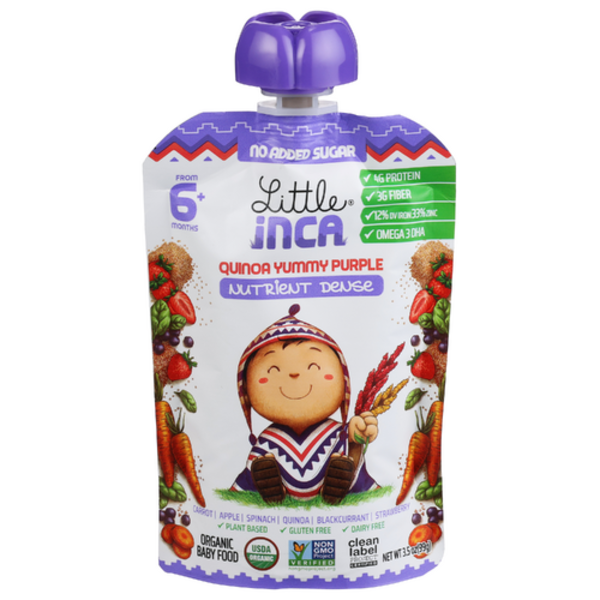 Little Inca Baby Food Organic Quinoa Yummy Purple Baby Food Pouch