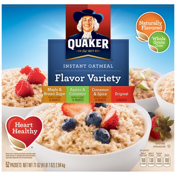 Quaker Oatmeal Flavor Variety Instant Oatmeal (71 oz) Instacart
