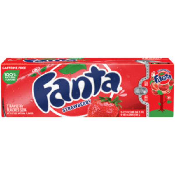 Fanta Strawberry Soda Pack Cans, 12 fl oz, 12 Pack, 2 Sets