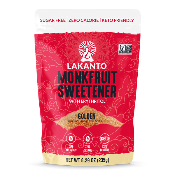 Lakanto Golden Monk Fruit Sweetener with Erythritol, Raw Cane Sugar