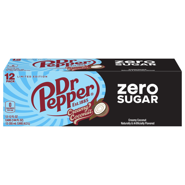 Dr Pepper Zero Sugar Creamy Coconut Soda Same-Day Delivery or