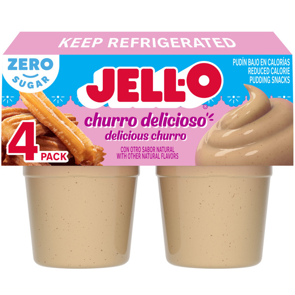 CHURACOS フェイスジェル・ゲル 5点セット Jell-O Zero Sugar Churro Delicioso Ready-to-Eat Pudding Snack Cups
