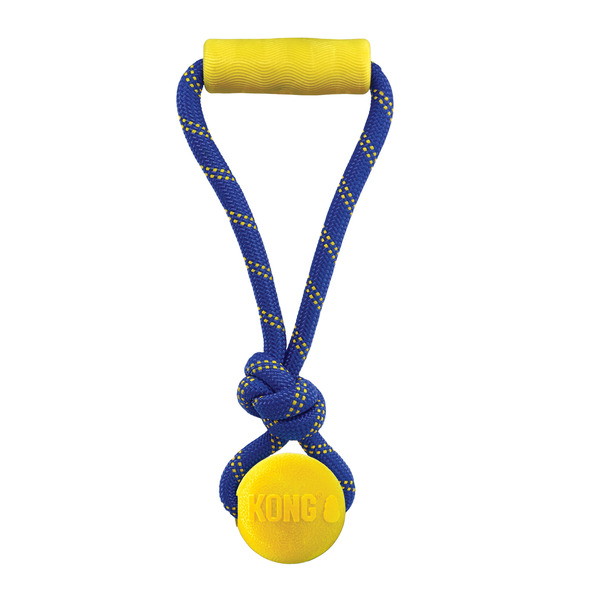 Kong Assorted Jaxx Brights Tug With Ball Dog Toy - Medium