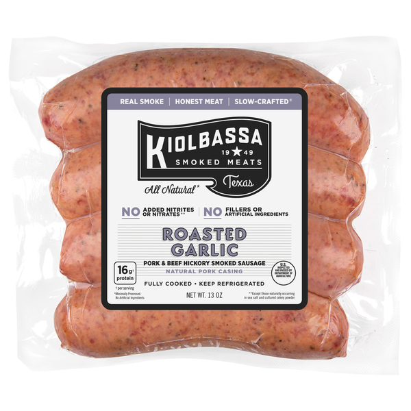Publix Kiolbassa Provision Co Roasted Garlic Smoked Sausage SameDay