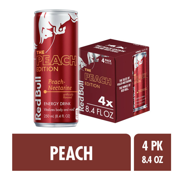Red Bull Peach Edition Energy Drink Same-Day Delivery or Pickup | Cub