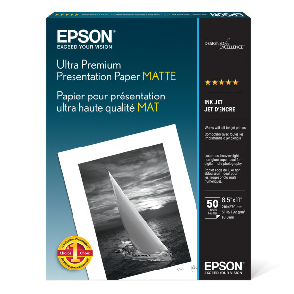 Epson S041341 Letter Size Archival Matte Photo Paper