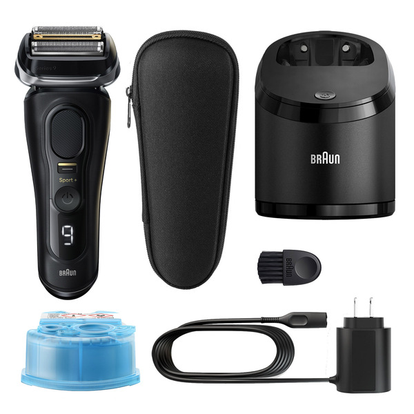 Braun Series 9 Sport + Electric Shaver with Clean and Charge Station and Travel Case
