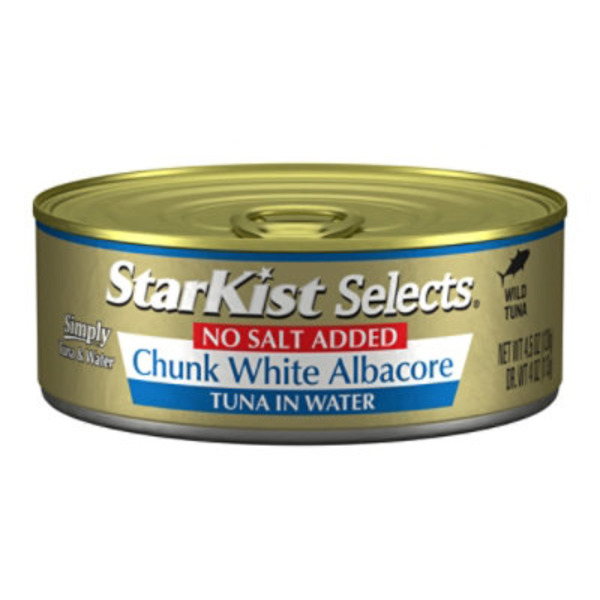 StarKist Selects No Salt Added Chunk White Albacore Tuna in Water Can