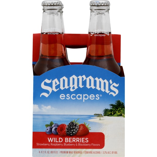 Seagrams Escapes Malt Beverage, Premium, Wild Berries (11.2 fl oz
