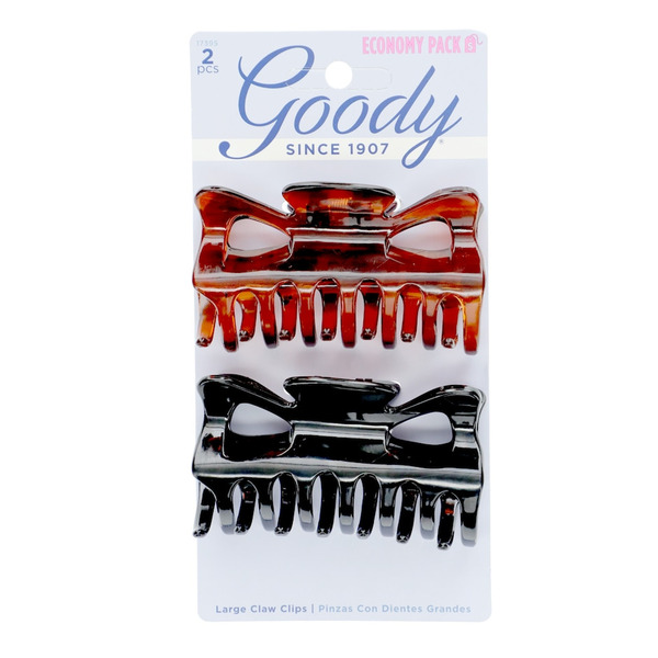 Goody Medium Claw Hair Clips Assorted Neutral Colors 4 Ct for All Hair
