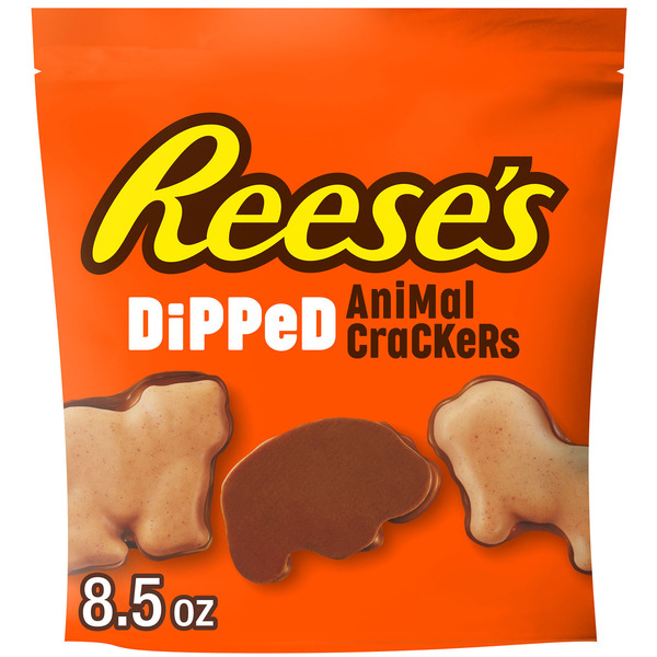 Reese's Chocolate and Peanut Butter Candy Dipped Animal Crackers Bag, 8.5 oz