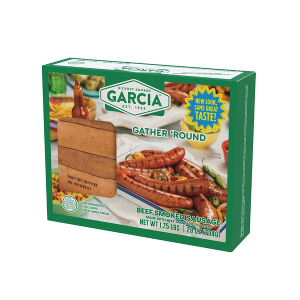 Frozen Garcia Smoked Beef Sausage - 1.75 lbs