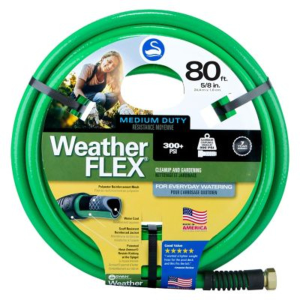 Swan 5/8 in. x 80 ft. WeatherFLEX Medium-Duty All-Weather Garden Hose