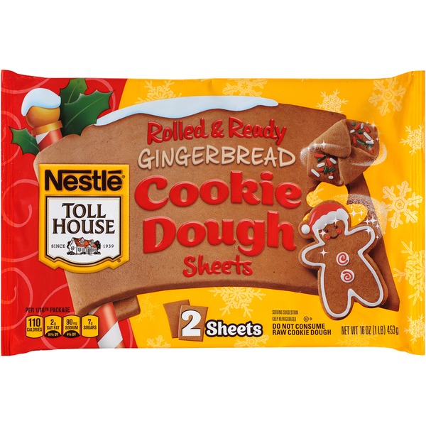 Toll House Holiday Gingerbread Sheets Cookie Dough (16 oz ...